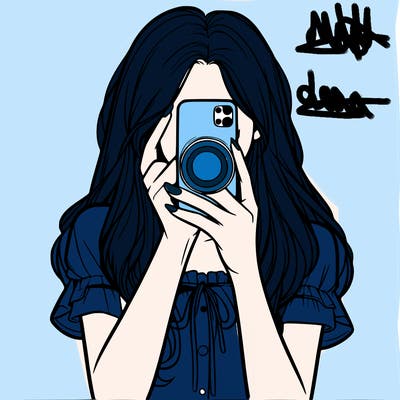 a realistic girl holding her phone taking pictures