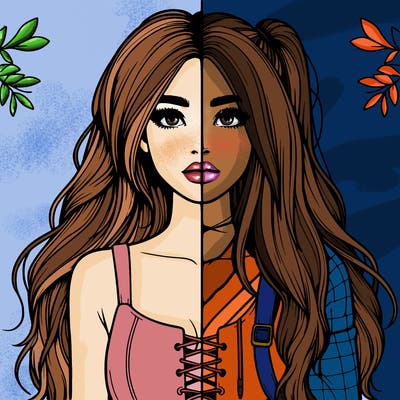 realistic girl split