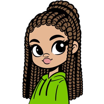 black girl with braids