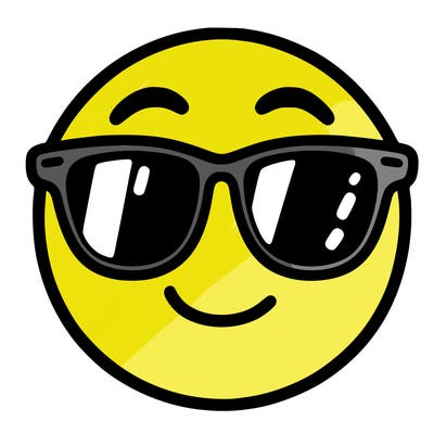 emoji with sunglasses