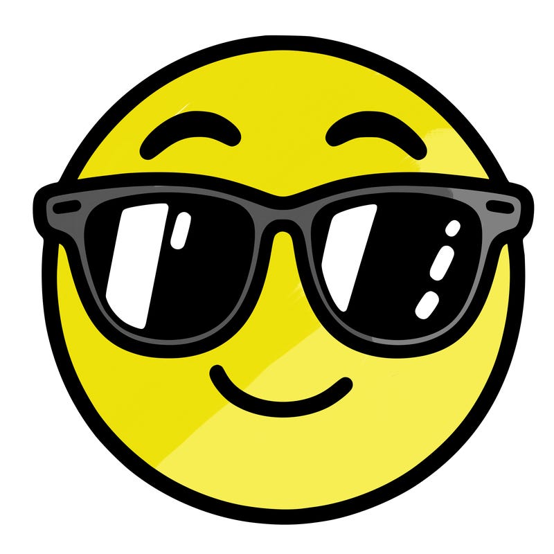 emoji with sunglasses