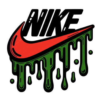 dripping nike logo
