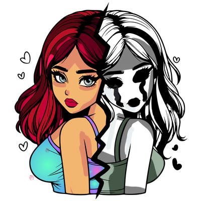 realistic girl split