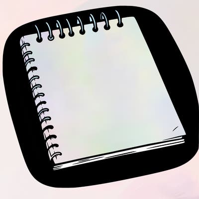 a blank sketch pad