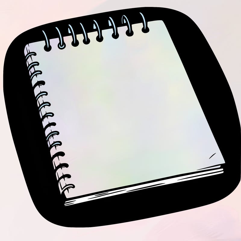 a blank sketch pad