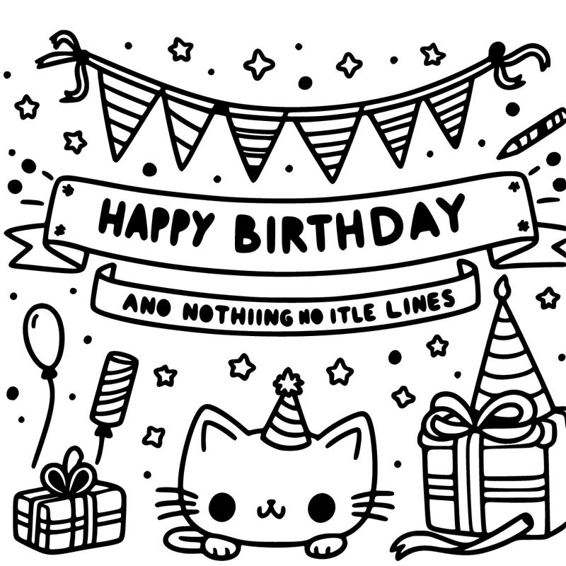 happy birthday banner and nothing else