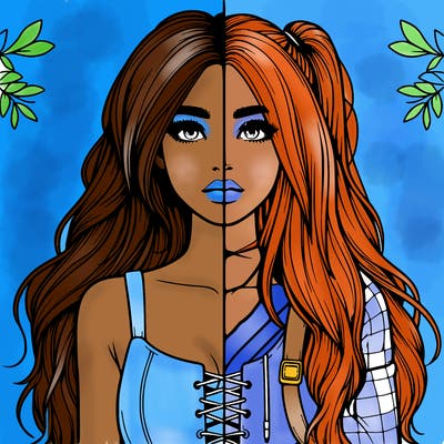 realistic girl split