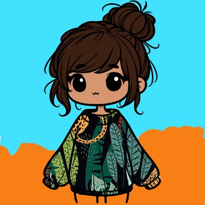 cute girl with baggy sweater and messy bun