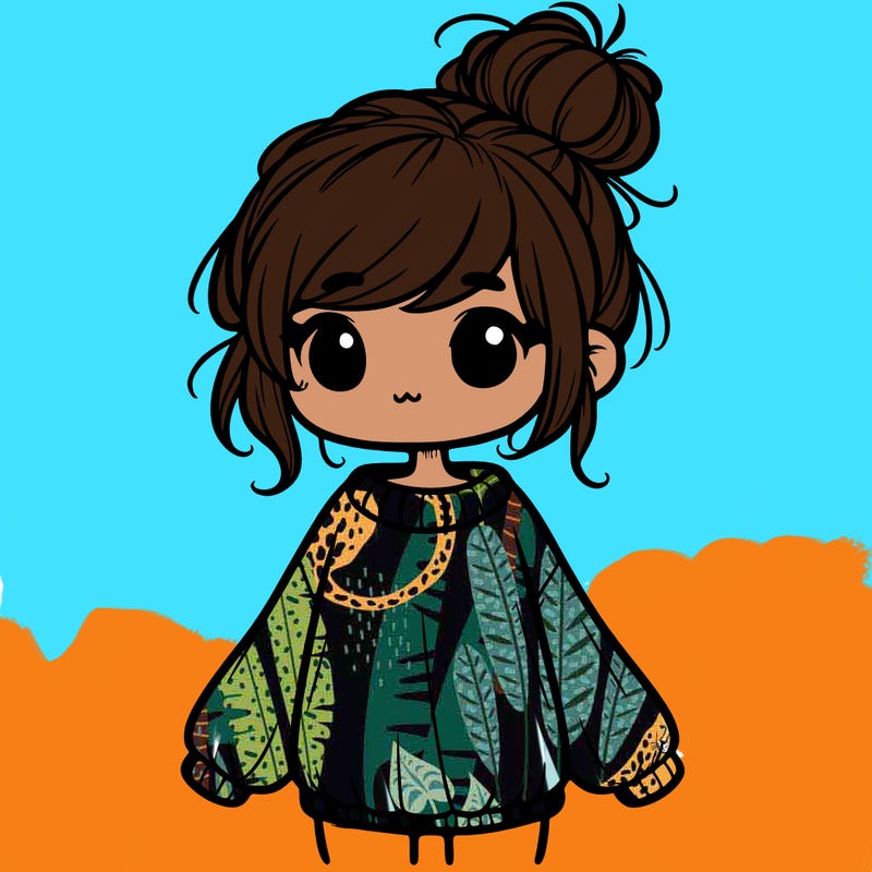 cute girl with baggy sweater and messy bun