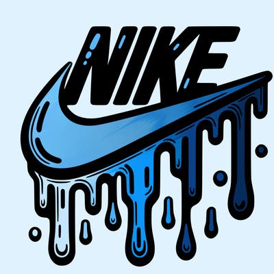 dripping nike logo
