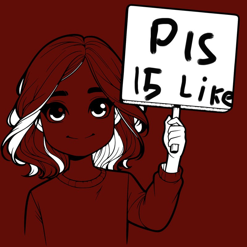 realistic girl holding up a sign