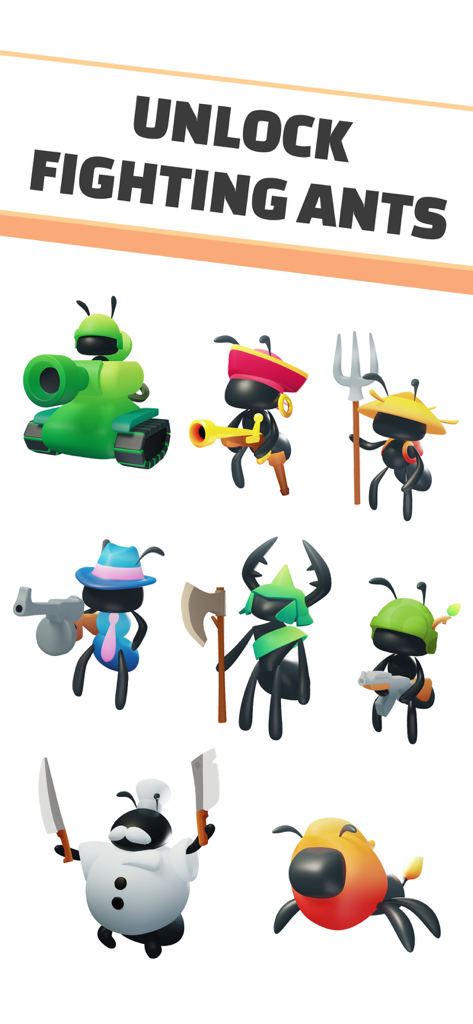 Idle Ants - Simulator Game - Unlockable fighting ant characters in Idle Ants Simulator Game