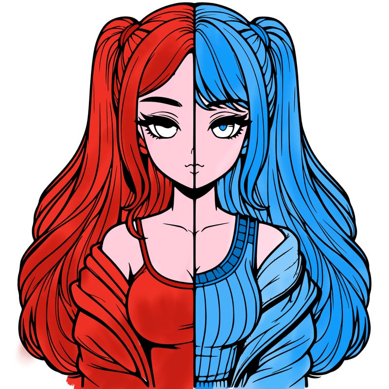 realistic girl split