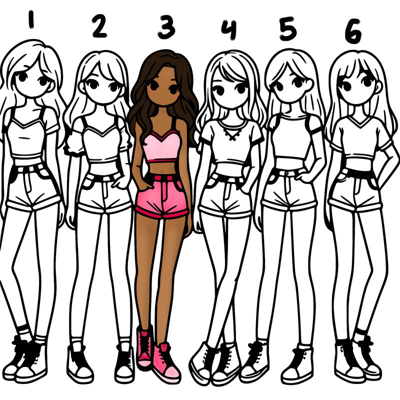 a group of girls wearing crop tops and shorts