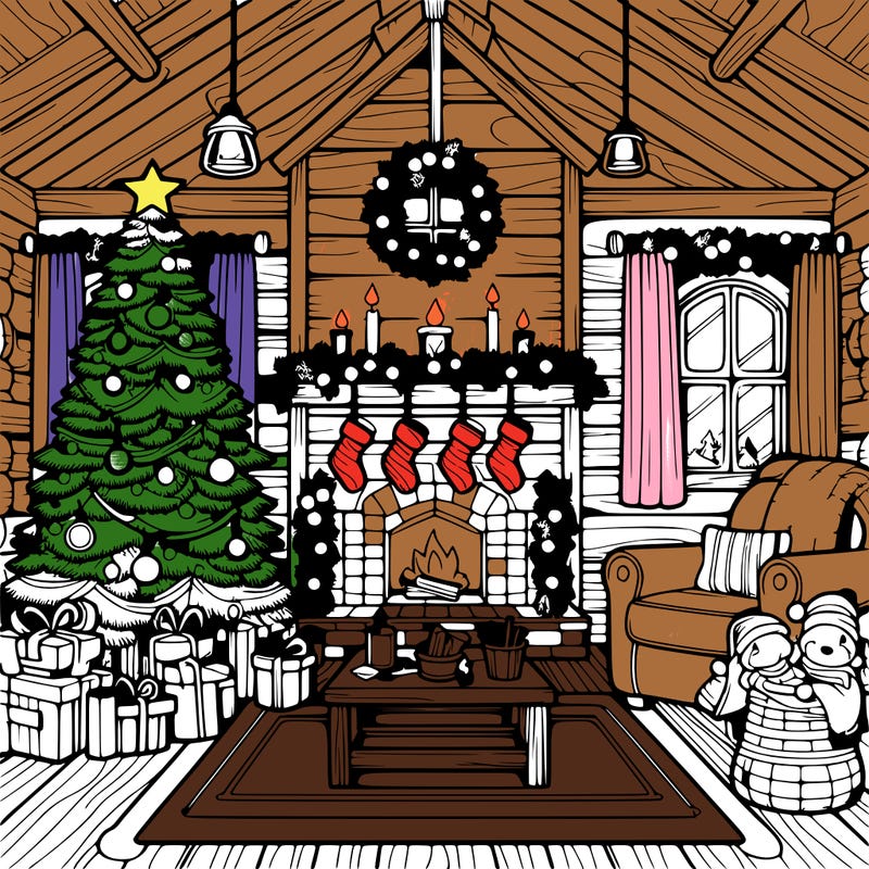 christmas house interior