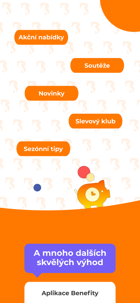 Benefity app screen displaying various employee perks like special offers competitions and a discount club