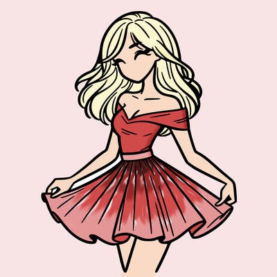 woman in skirt