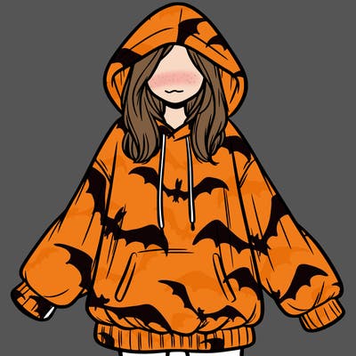 girl in oversized hoodie