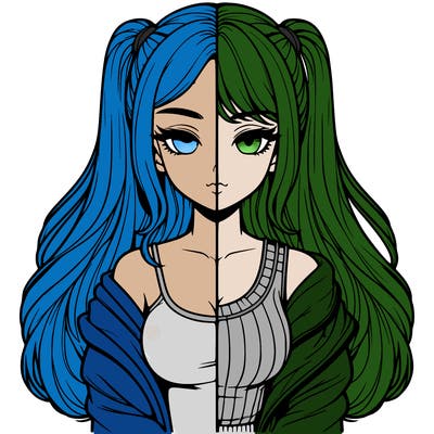 realistic girl split