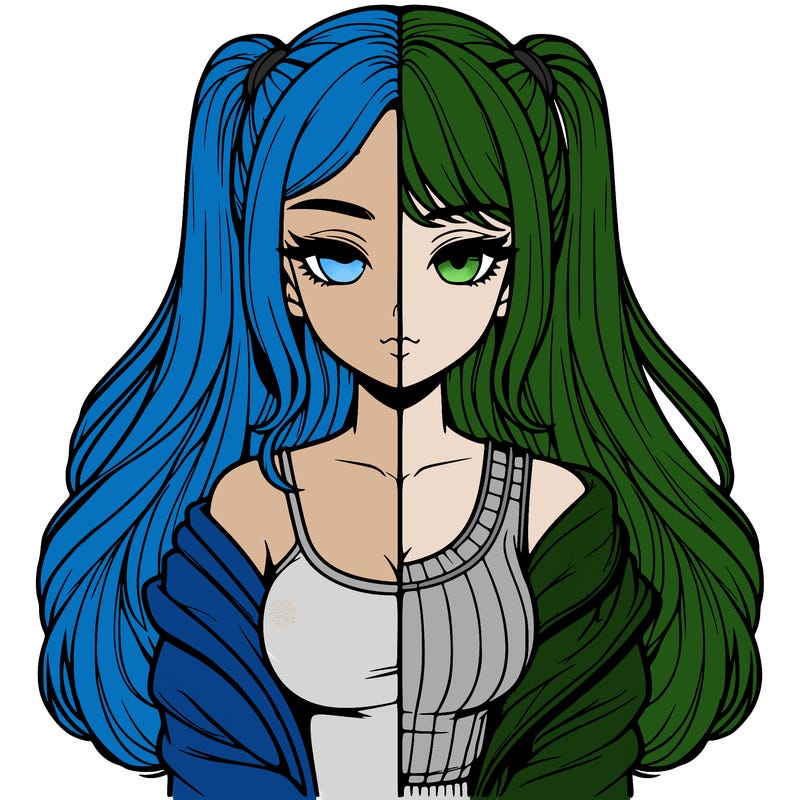 realistic girl split