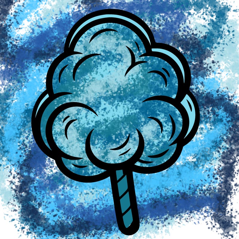 a single cotton candy