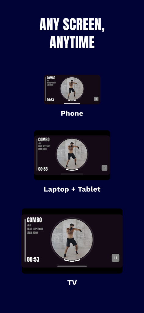 PunchLab: Boxing Workout - PunchLab boxing workout app available on phone laptop and TV screens