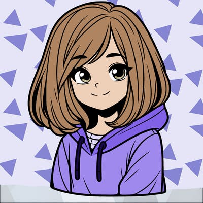 girl with medium length hair wearing a hoodie and smiling