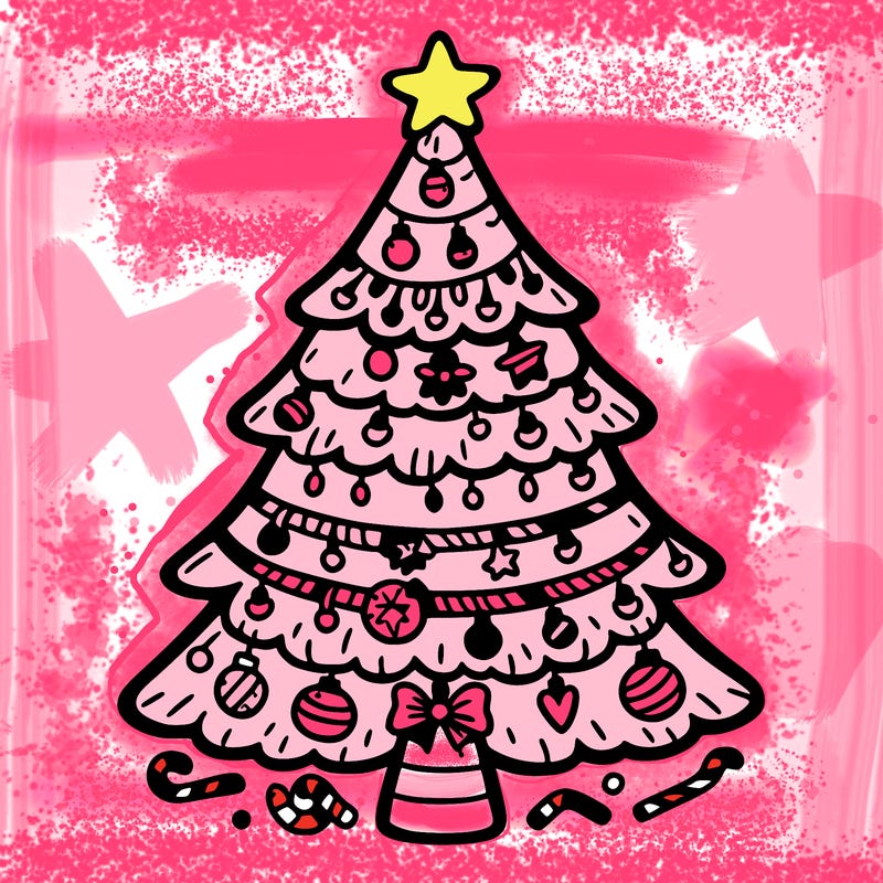 christmas tree with lots of details