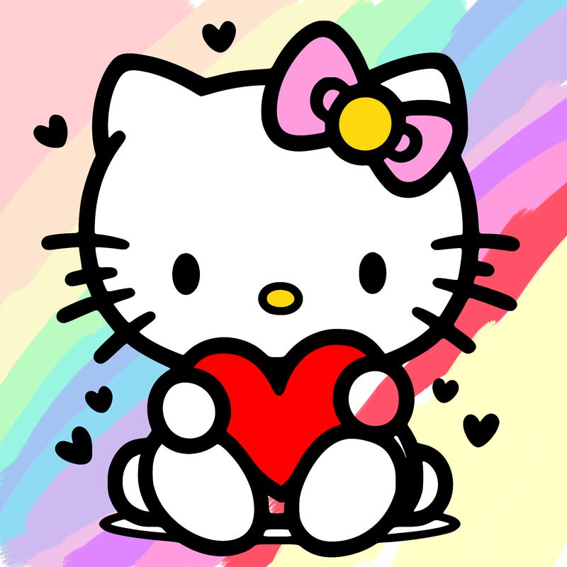 hello kitty with heart
