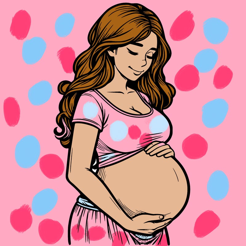 woman heavily pregnant realistic