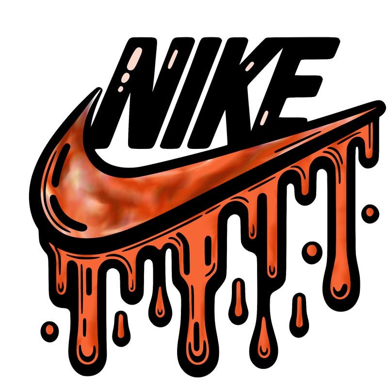 dripping nike logo