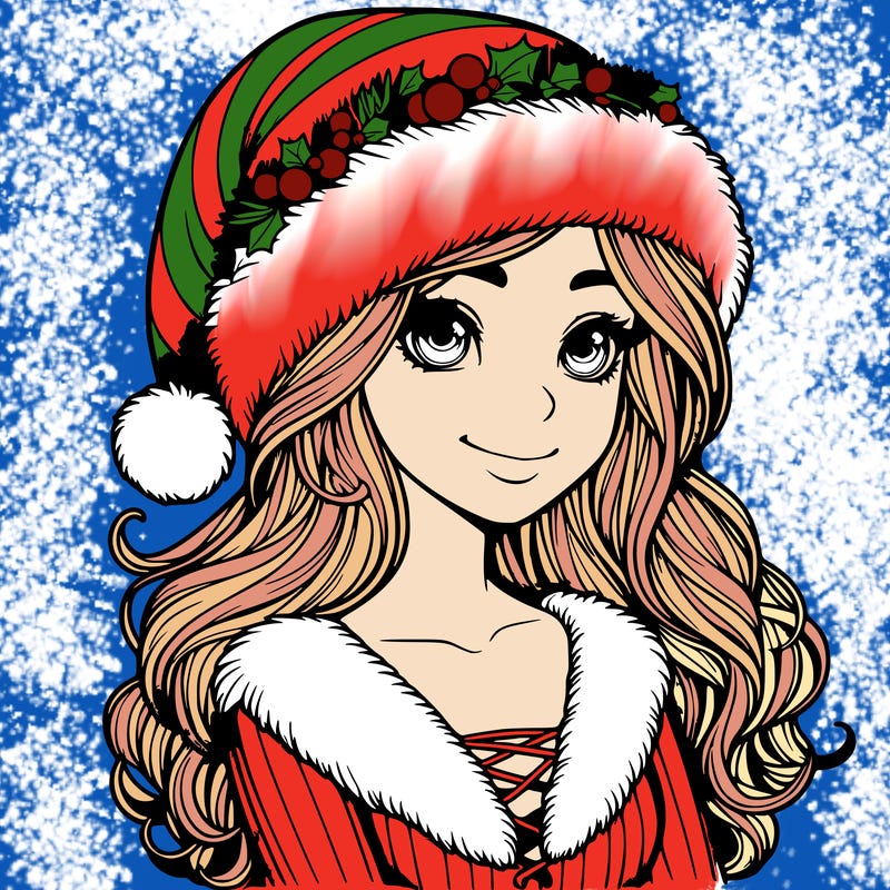 realistic christmas  girl