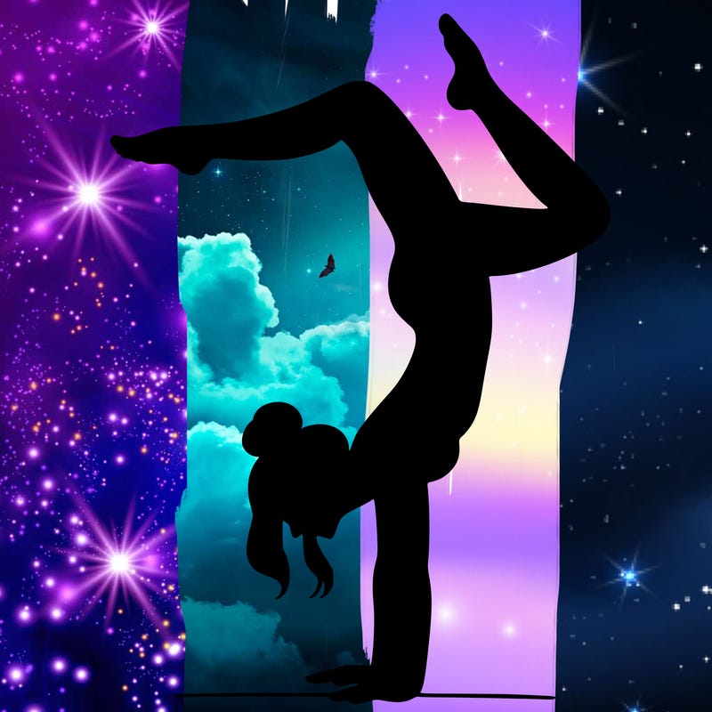 a woman doing a handstand