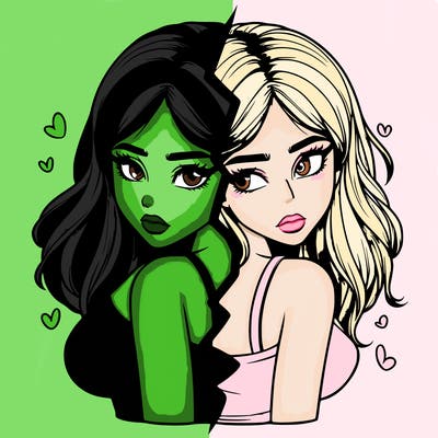 realistic girl split