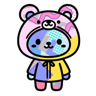 person in a bear costume