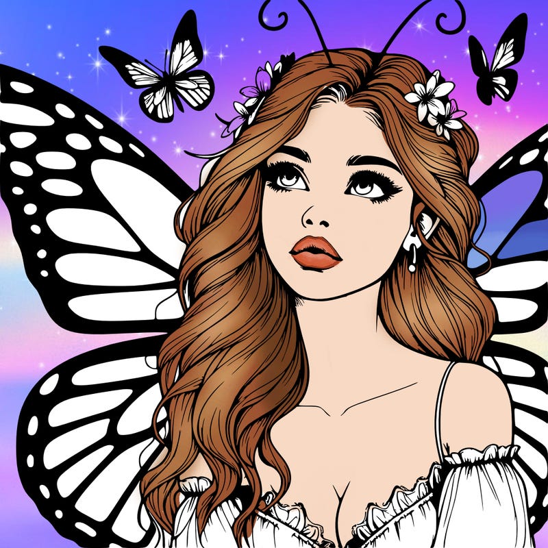 butterfly fairy realistic girl