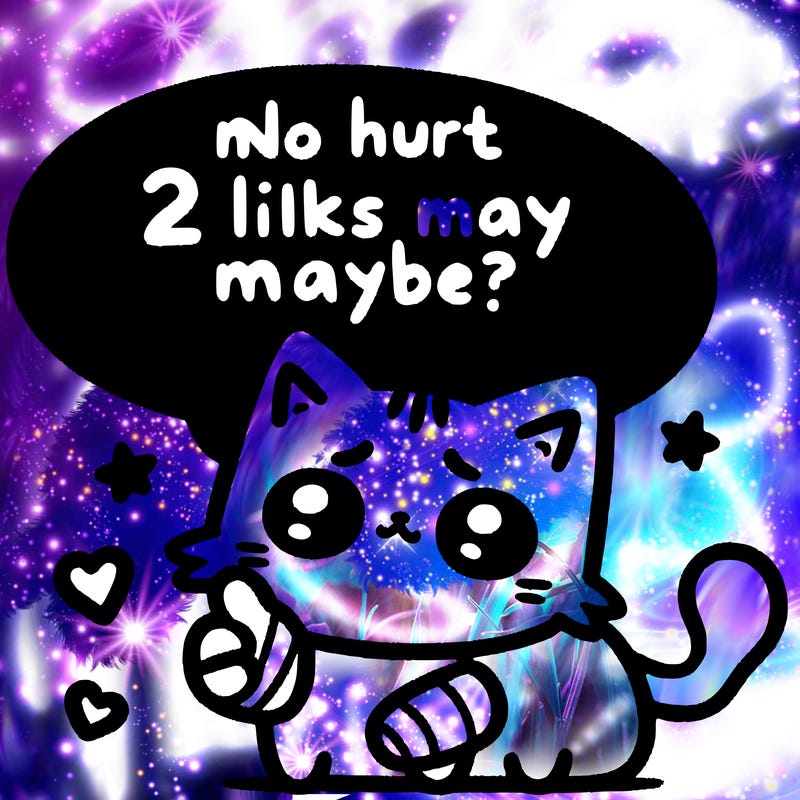 cute cat thats been hurt saiying 2 likes maybe