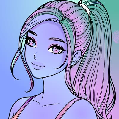 a super realistic women with a ponytail