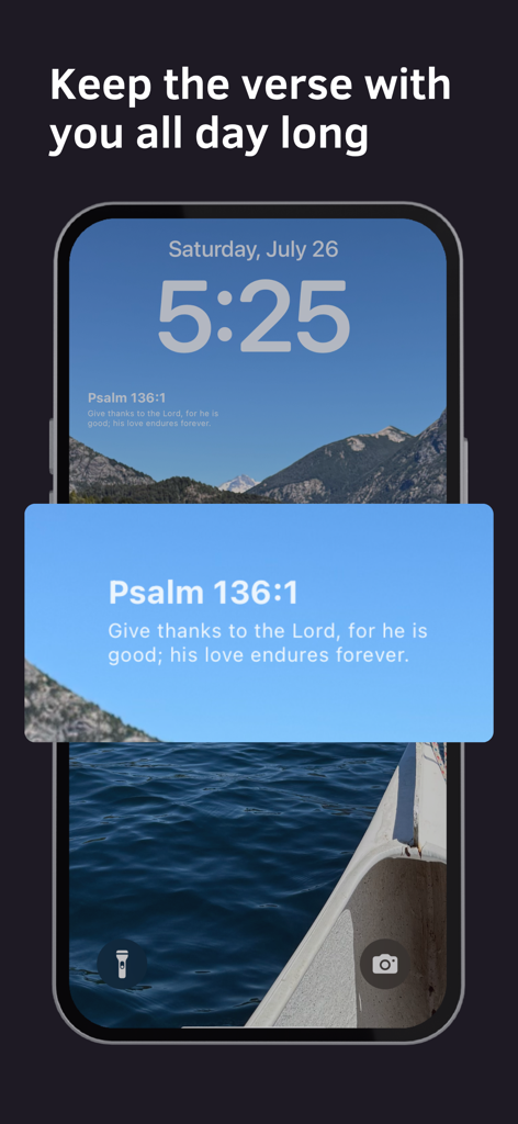 Christ is King - An iPhone lock screen displaying a daily Bible verse notification from the Christ is King app