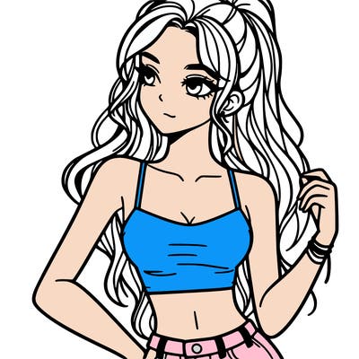 girl in crop top