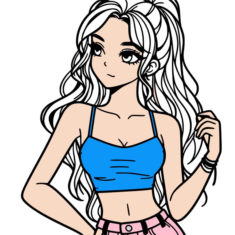 girl in crop top