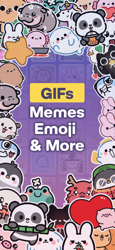 Sticker Book for iMessage - A vibrant collage of cute animal stickers and memes for iMessage
