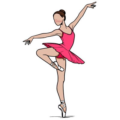 realistic person doing ballet