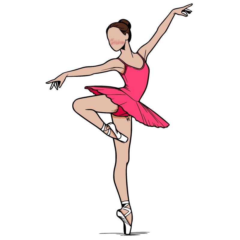 realistic person doing ballet