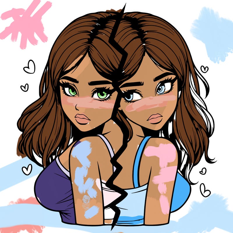 realistic girl split