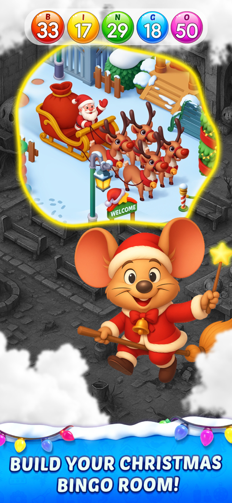 Costruisci la tua sala Bingo di Natale con decorazioni e personaggi festivi