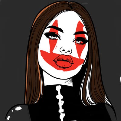 realistic woman with full lips