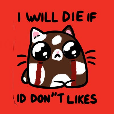 a cat that will die if we don’t get 10 likes