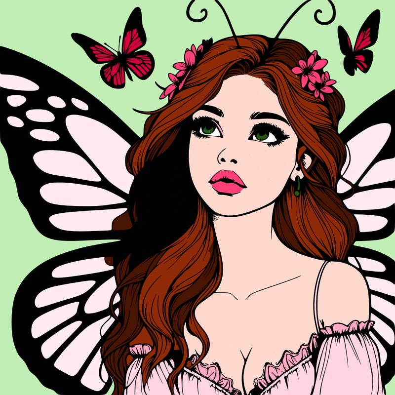 butterfly fairy realistic girl