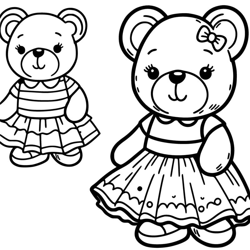 teddy bear in dress